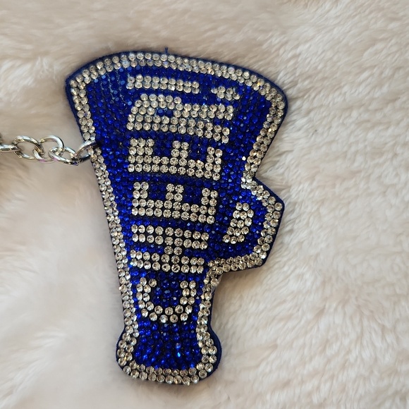 Buffalo Bills Blue and Silver Cheer Keychain Set Bag Charms - Picture 5 of 5